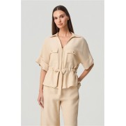 Batida blouse Jasje KM rits zakken 2481 Cream